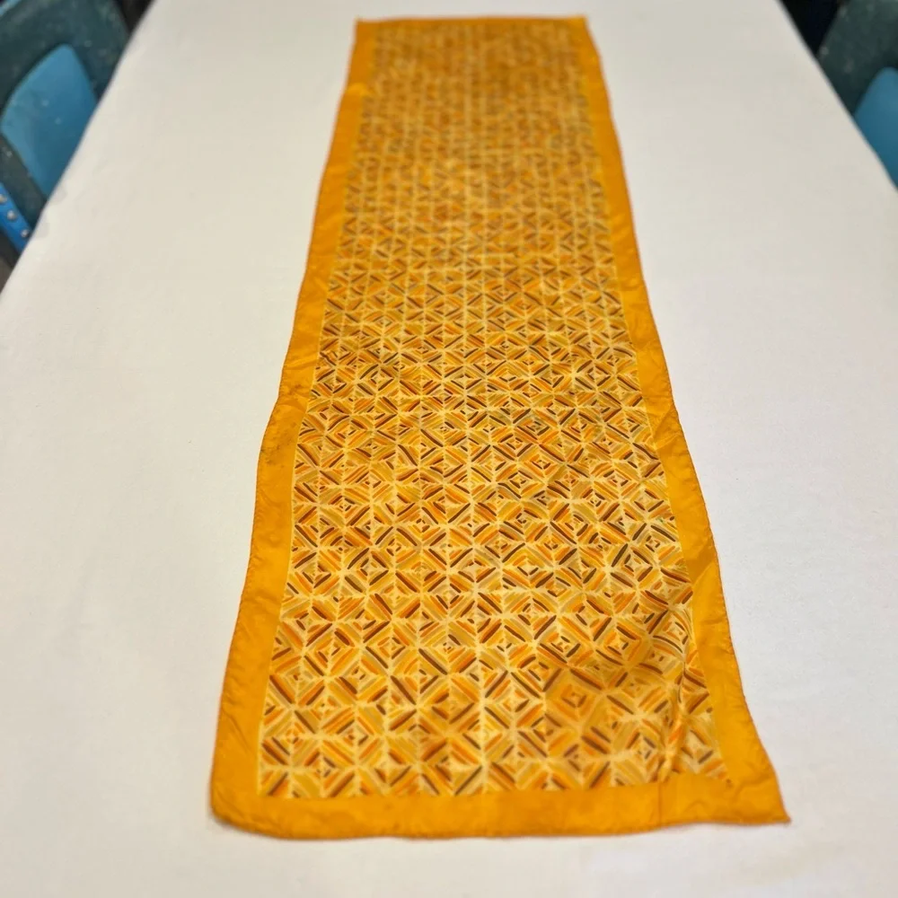 70s Golden Checkered Scarf